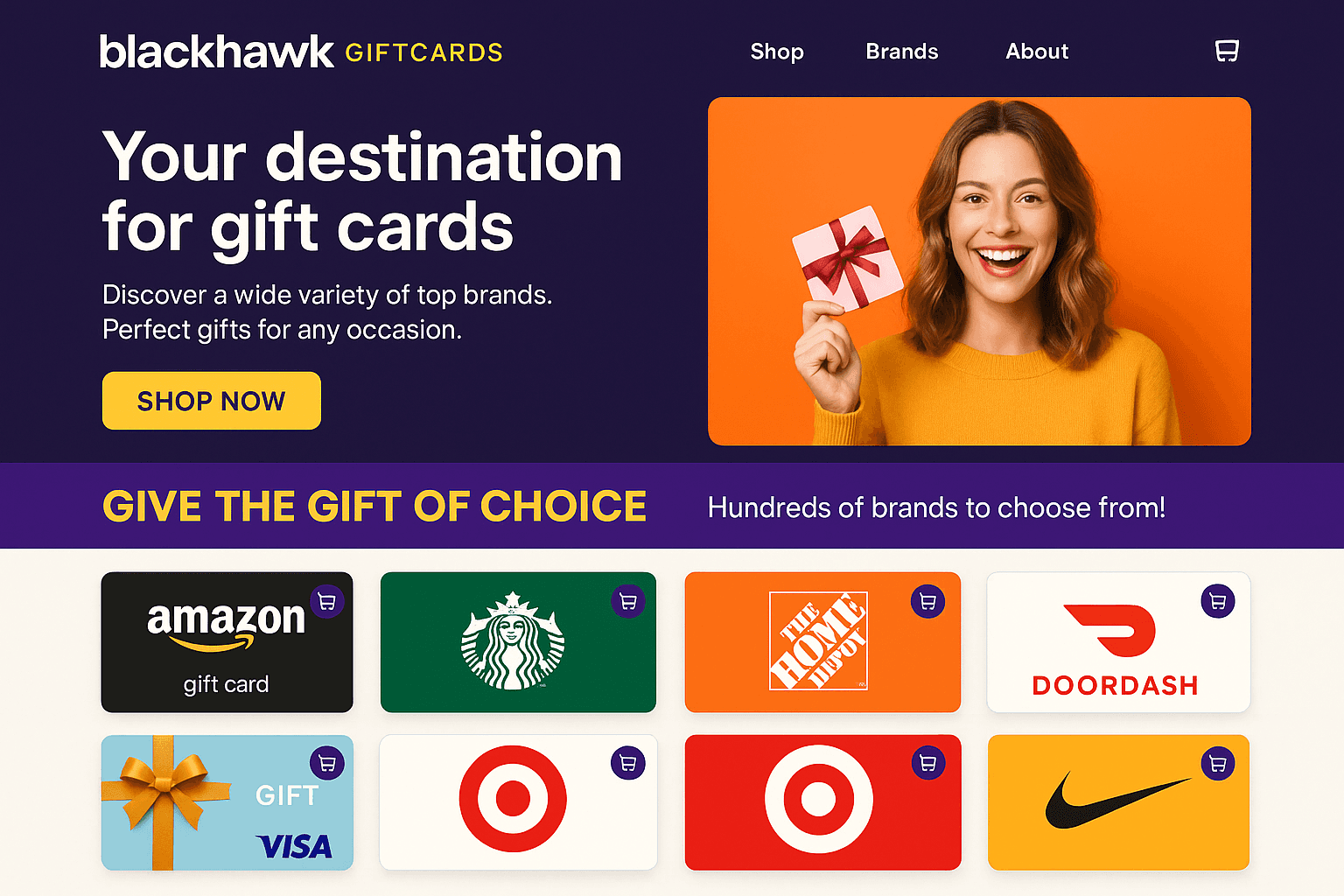 blackhawkgiftcards.com website mockup